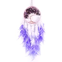ThinkTex Atrapasueños del árbol de la Vida- Decoración Colgante de Pared Móvil de Plumas Hecha a Mano- Utilizada para la…